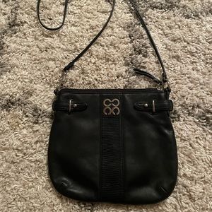 Coach Black Leather Slim Crossbody Satchel Bag Purse